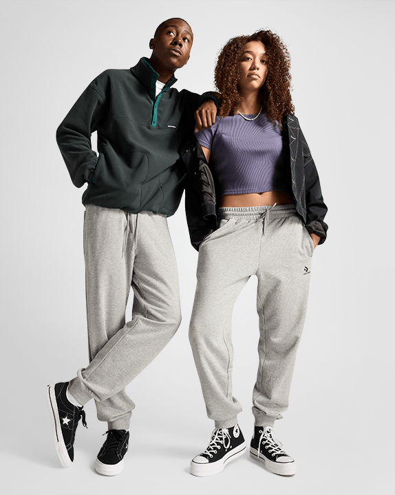 Converse Go-To Embroidered Star Chevron French Terry Sweatpant