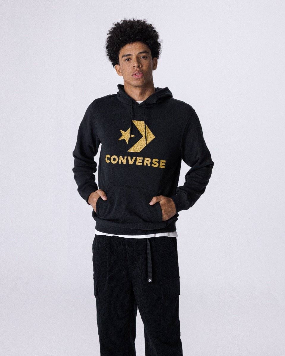Standard Fit Center Chest Star Chev Novelty Hoodie French Terry