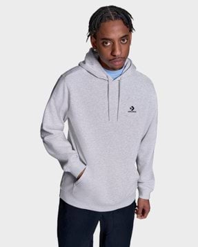 Embroidered Star Chevron Standard-Fit Fleece Hoodie