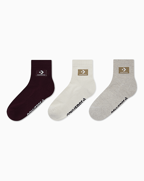 3-Pack Stacked Patch Crew Socks